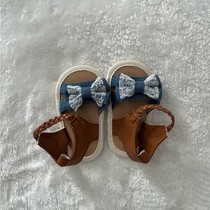 Brown and Blue Baby Sandals